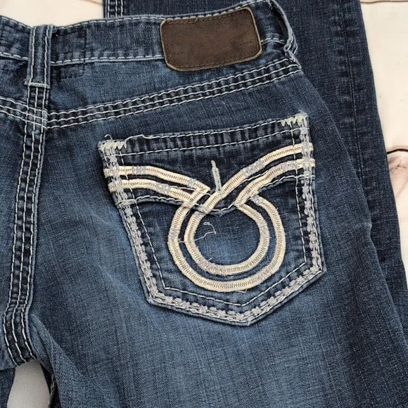 Mens Big Star Pioneer Bootcut 32R Sexy Denim Jeans Medium Wash No Distressing